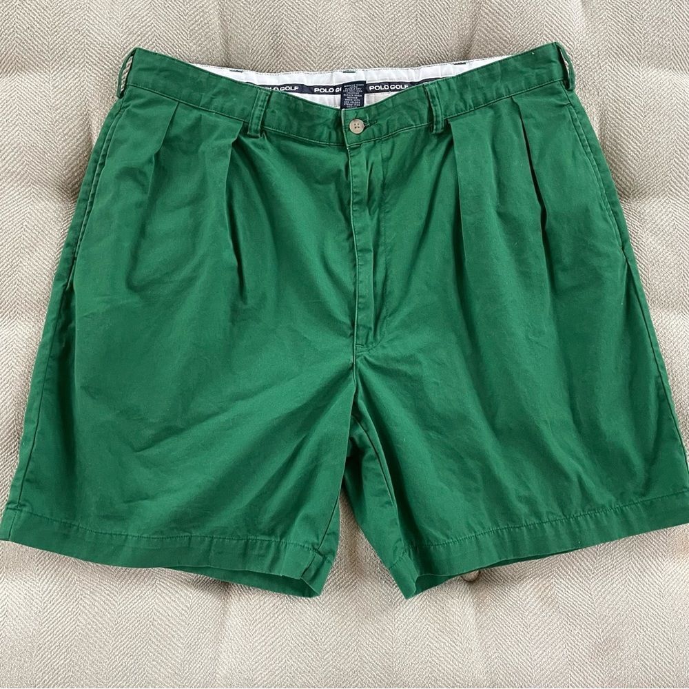 Polo Golf Ralph Lauren Vintage Front Pleat Cotton Shorts 38 7.5